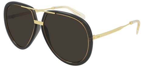 gucci gg0904s|Gucci Aviator Sunglasses Grey Gold Brown Luxury Eyewear .